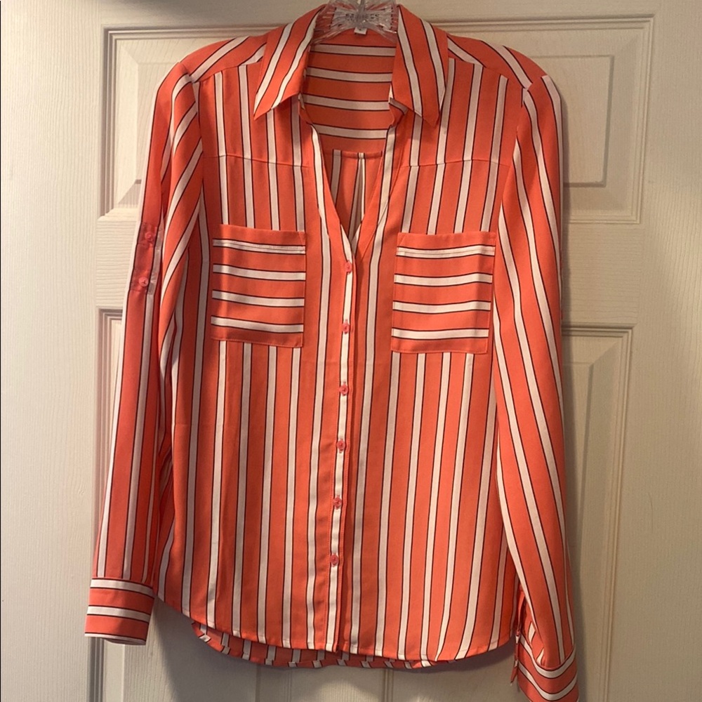 Express Pink Striped Long Sleeve Portofino